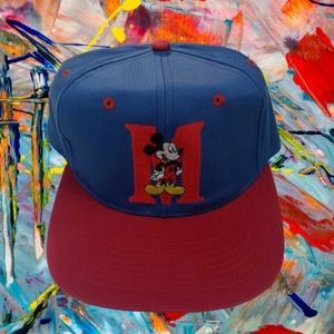 Vintage 90s Mickey Mouse adjustable snapback hat